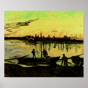 Coal Barges Van Gogh Fine Art. Poster