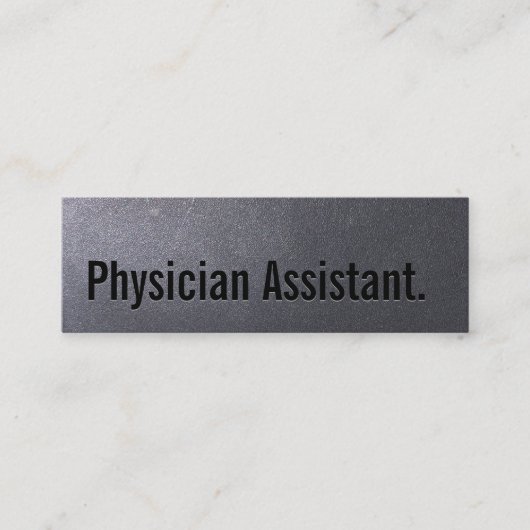 Coal Black Physician Assistant Mini Visitekaartje (Voorkant)