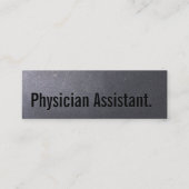 Coal Black Physicien Assistant Mini Carte de visit (Devant)