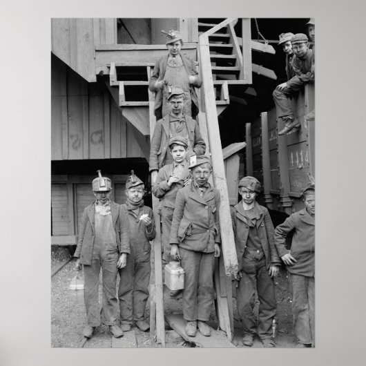 Coal Breaker Boys, 1900.  foto Poster (Voorkant)