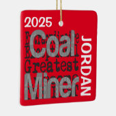 Coal Miner Extraordinaire CUSTOM Keramisch Ornament (Rechts)
