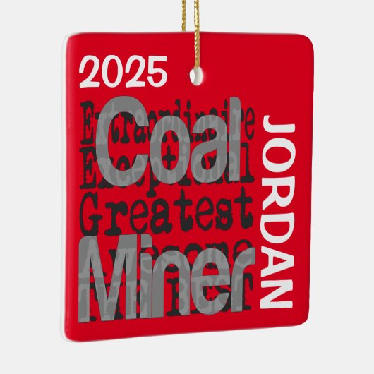 Coal Miner Extraordinaire CUSTOM Keramisch Ornament (Rechts)