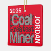 Coal Miner Extraordinaire CUSTOM Keramisch Ornament (Links)