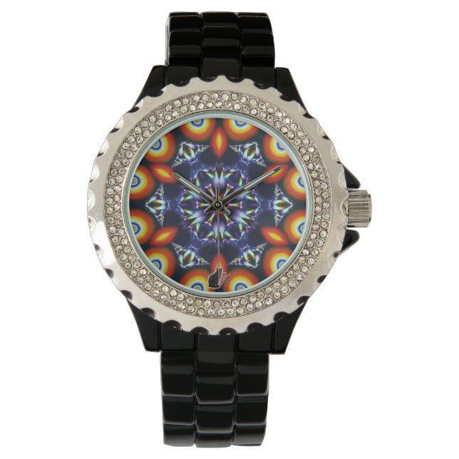 Coals Kaleidoscope Horloge (Voorkant)