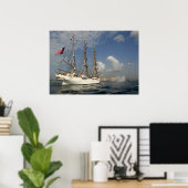 Coast Guard Cutter Eagle in Miami Poster (Thuiskantoor)
