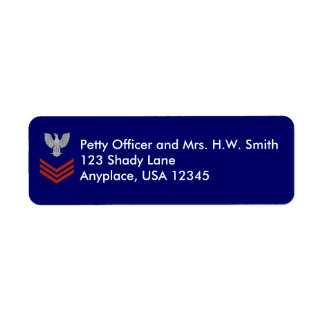 Coast Guard PO1 Return Address Label