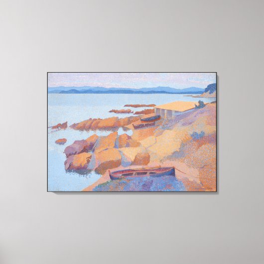 "Coast near Antibes" door Henri Edmond Cross Canvas Afdruk (Voorkant)