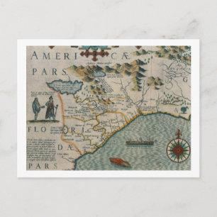 Coast of North Carolina, details van de kaart met 