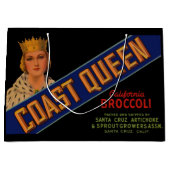 Coast Queen broccoli crate label 1930 Groot Cadeauzakje (Voorkant)