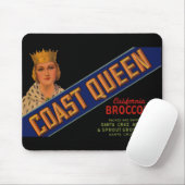 Coast Queen broccoli crate label 1930 Muismat (Met muis)