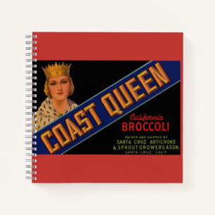 Coast Queen broccoli crate label 1930 Notitieboek