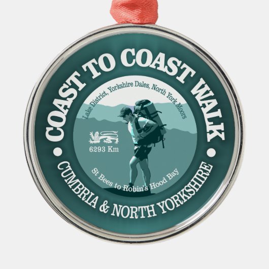 Coast to Coast Walk (T) Metalen Ornament (Voorkant)