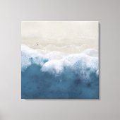 Coastal Aerial Beach 3 Paneel Canvas Print (Voorkant)