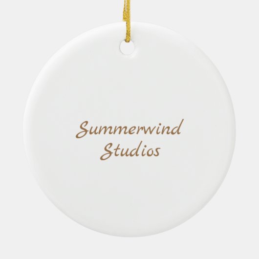 Coastal Art Ceramic Ornament (Achterkant)