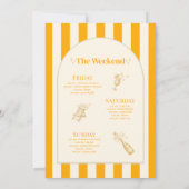 Coastal Bachelorette Invitation/Itinerary - Orange Kaart (Achterkant)