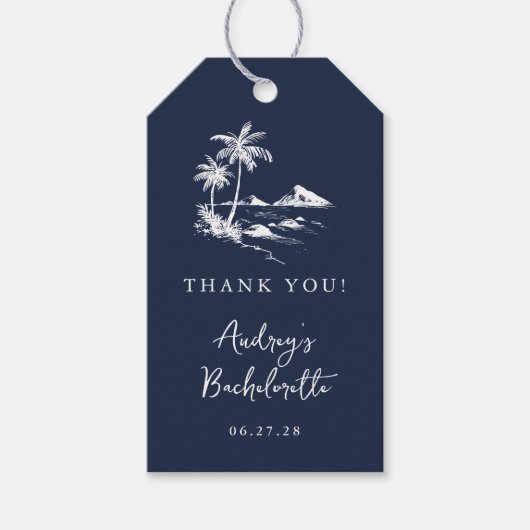 Coastal Bachelorette Party Cadeaulabel (Voorkant)