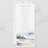 Coastal Bali Beach Palm Tree Programme de mariage (Dos)