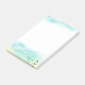 Coastal Beach Baby Zee Schildpadden Naam Monogram Post-it® Notes (Schuin)