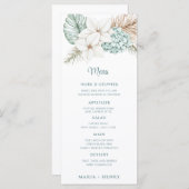 Coastal Beach Christmas Menu (Devant / Derrière)