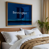 Coastal Beach Custom Last Name Decor Prints