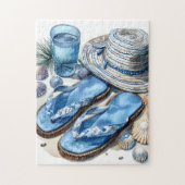 Coastal Beach Flip Flop en Pet Puzzel (Verticaal)