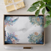 Coastal Beach Floral Blue Crab & Shells Decoupage  Tissuepapier (Geschenk)