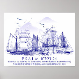 Coastal Bible Verse Poster