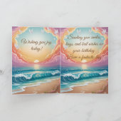 Coastal Birthday Blessings Kaart (Binnen)