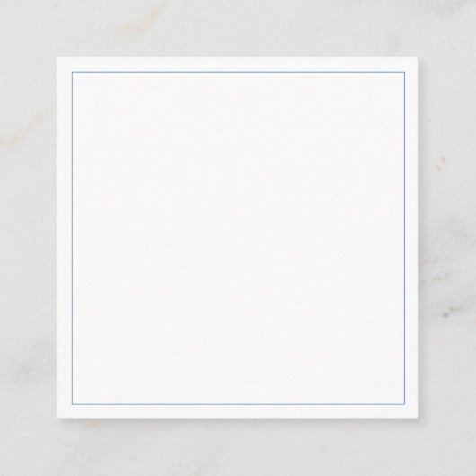 Coastal Blue and White Crab Monogram Informatiekaartje (Achterkant)