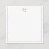 Coastal Blue and White Crab Monogram Informatiekaartje (Voorkant)
