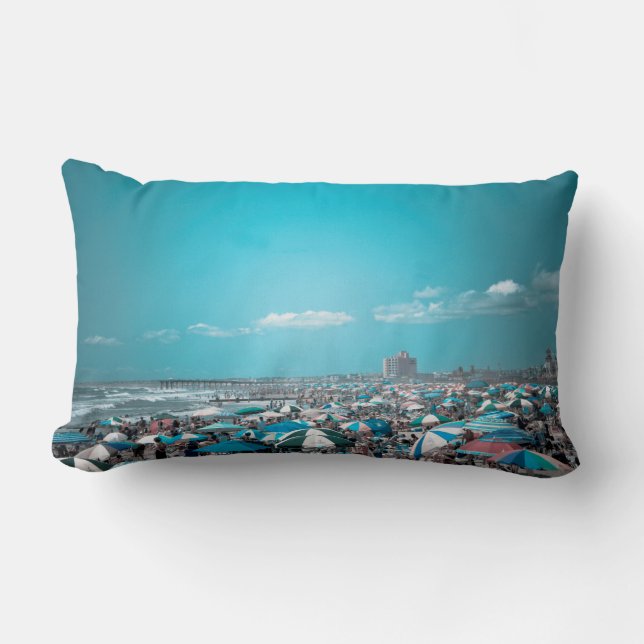 Coastal Blue Beach Kussen (Voorkant)