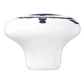 Coastal Blue Beach Yacht Boat Ship Helm Nautical Keramische Knop (Zijkant)