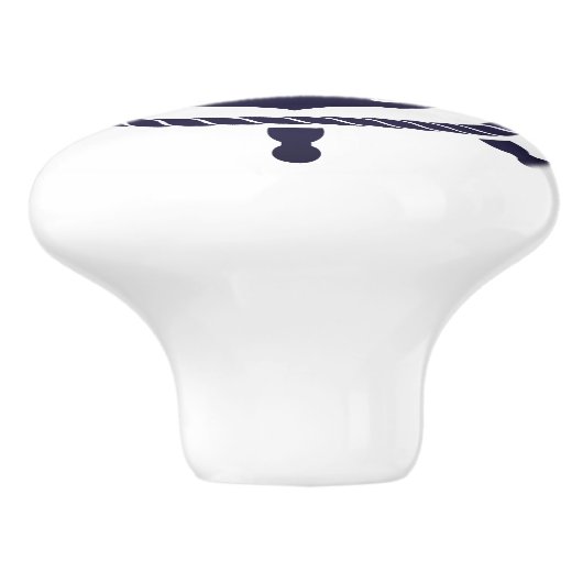 Coastal Blue Beach Yacht Boat Ship Helm Nautical Keramische Knop (Zijkant)