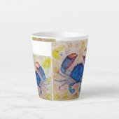 Coastal Blue Crab Latte Mug Mok (Voorkant)