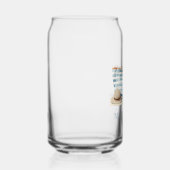 Coastal Blue en White Stripe Beach Tas Blikvorm Glas (Rechts)