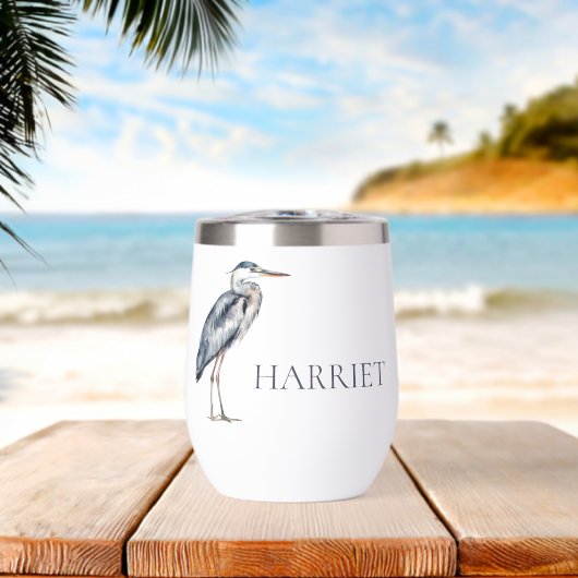 Coastal Blue Heron Bird gepersonaliseerd (Strand (Gedraaid)  )