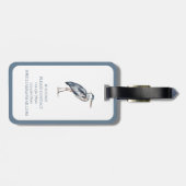 Coastal Blue Heron Bird gepersonaliseerd Bagagelabel (Achterkant horizontaal)