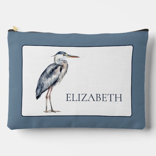 Coastal Blue Heron Bird gepersonaliseerd Etui (Voorkant)