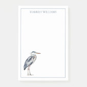 Coastal Blue Heron Bird gepersonaliseerd Post-it® Notes (Voorkant)
