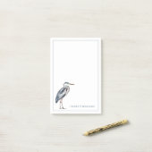 Coastal Blue Heron Bird gepersonaliseerd Post-it® Notes (Op bureau)