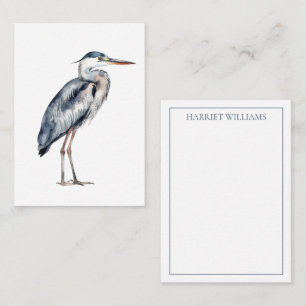 Coastal Blue Heron Bird Notitiekaartje