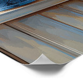 Coastal Blue Parrot Art Print | Wall Poster (Coin)