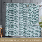 Coastal Blue Salty Beach Life | Nautical Graphic