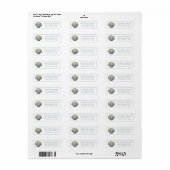 Coastal Blue Scallop Seashell Personalized Etiket (Full Sheet)