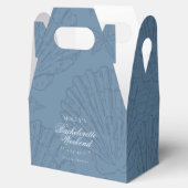 Coastal Blue Seashell Bachelorette Bedankdoosjes (Geopend)