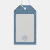 Coastal Blue Seashell Bachelorette Favor Cadeaulabel (Achterkant)