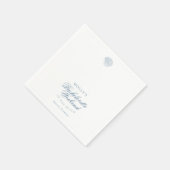 Coastal Blue Seashell Bachelorette Servet (Hoek)