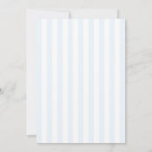 Coastal Blue Stripes Shell Beach Wedding Save The Date (Achterkant)