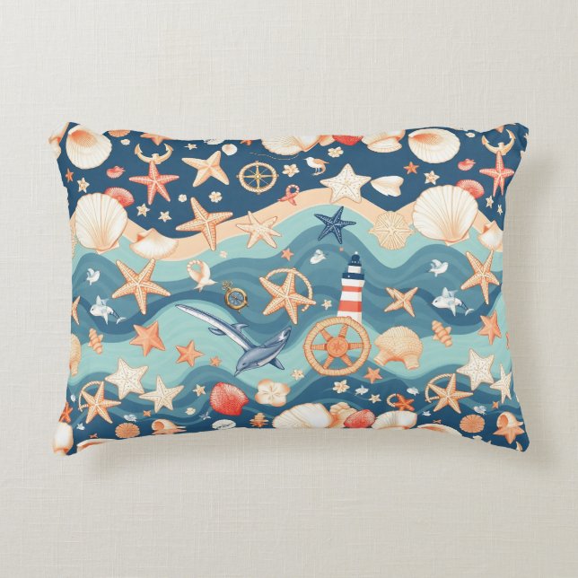 Coastal Breeze Sierkussennen - Ontspan in stijl Accent Kussen (Voorkant)