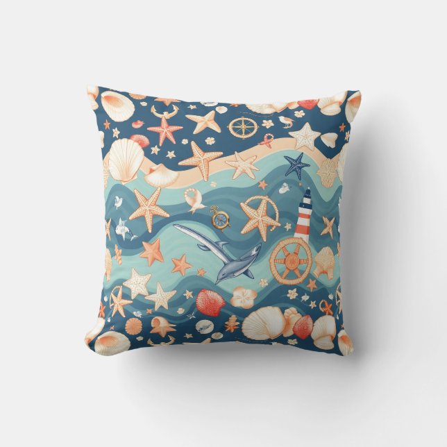 Coastal Breeze Sierkussennen - Seaside Style Kussen (Voorkant)